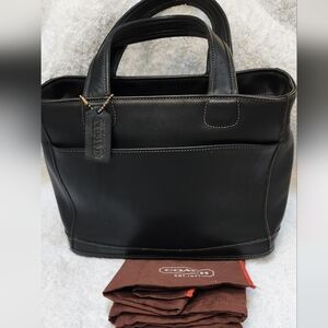 Coach Black Leather Vintagw Bleeker Satchel